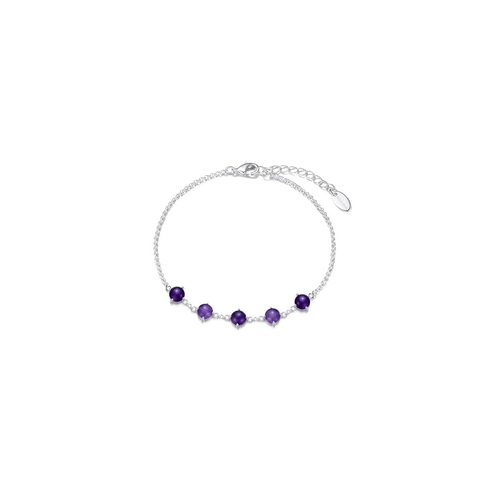 Philip Jones Jewellery Philip Jones Amethyst Gemstone Bracelet Purple