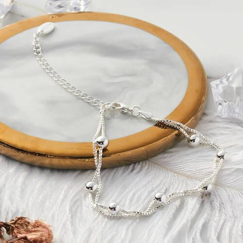 Philip Jones Jewellery Philip Jones Silver Plated Ball Bracelet 2