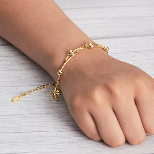 Philip Jones Jewellery Philip Jones Gold Plated Ball Bracelet 1