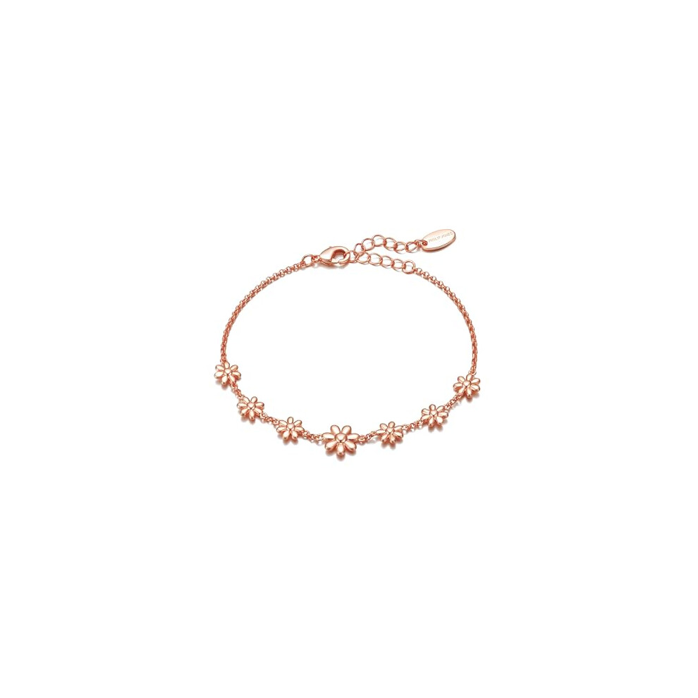 Philip Jones Rose Gold Plated Daisy Bracelet