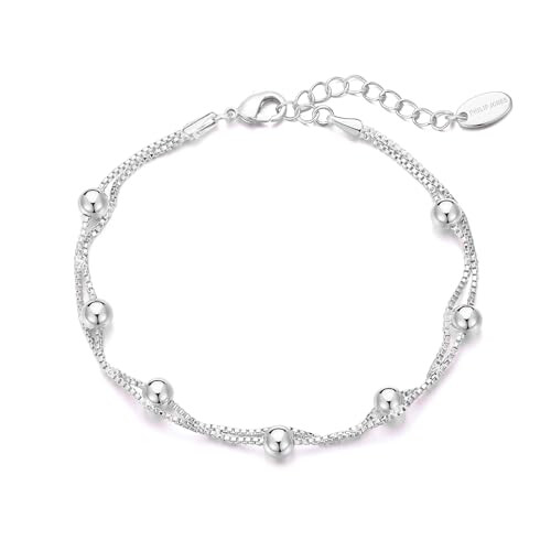 Philip Jones Jewellery Philip Jones Silver Plated Ball Bracelet