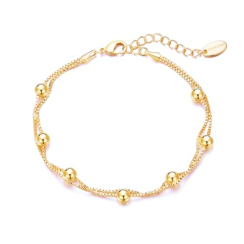 Philip Jones Jewellery Philip Jones Gold Plated Ball Bracelet