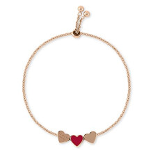 RADLEY Hello Love Ladies 18ct Rose Gold Plated Red enamel Adjustable Bracelet RYJ3092S-CARD, One Size