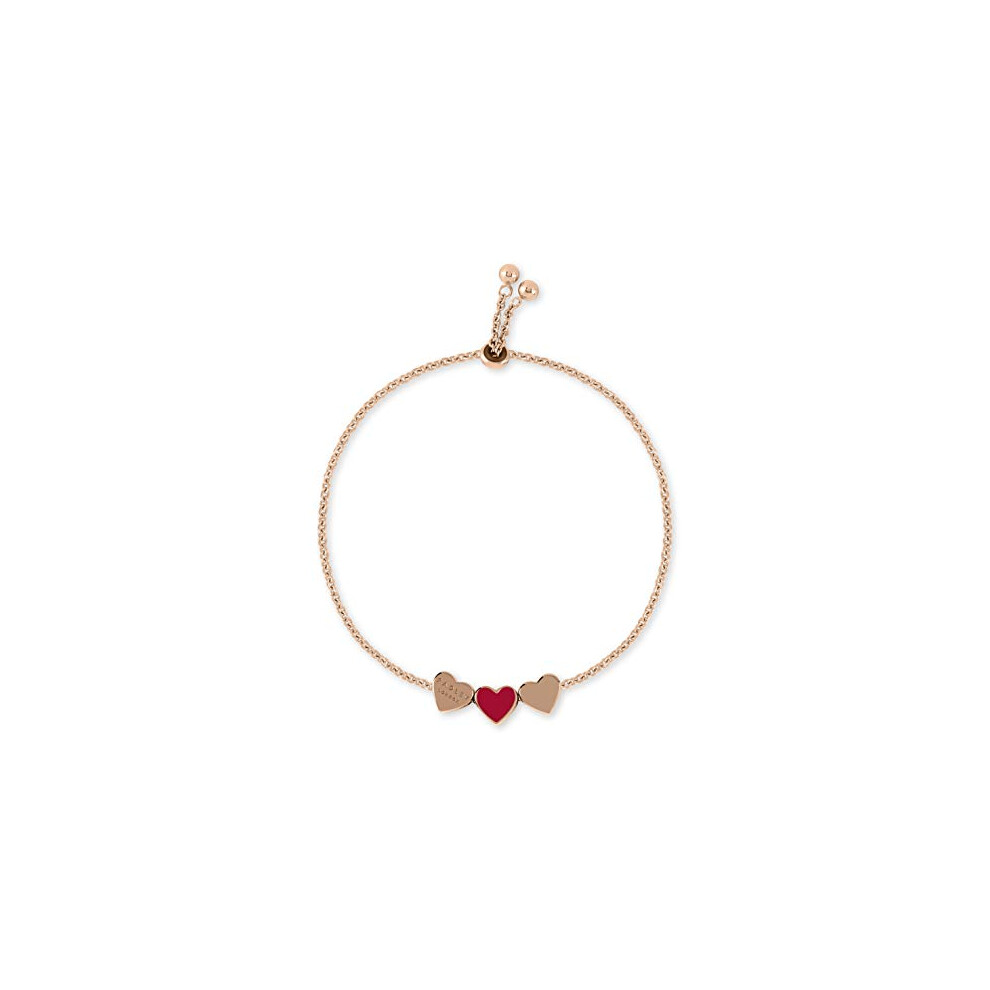 Radley Hello Love Ladies 18Ct Rose Gold Plated Red Enamel Adjustable Bracelet Ryj3092s-Card, One Size Red,Gold