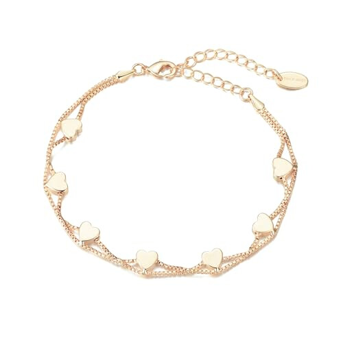 Philip Jones Jewellery Philip Jones Gold Plated Heart Bracelet