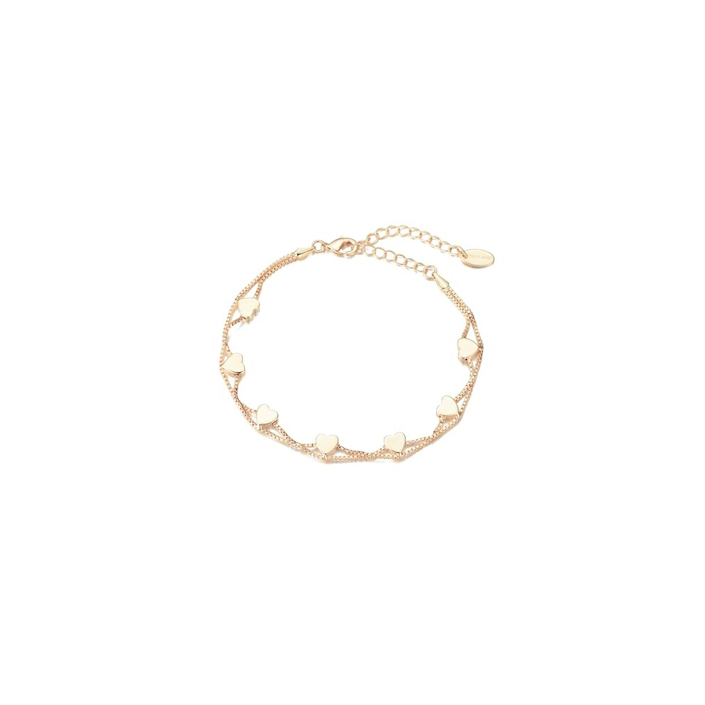 Philip Jones Jewellery Philip Jones Plated Heart Bracelet Gold