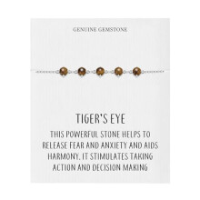 Philip Jones Tiger's Eye Gemstone Bracelet with Quote Card