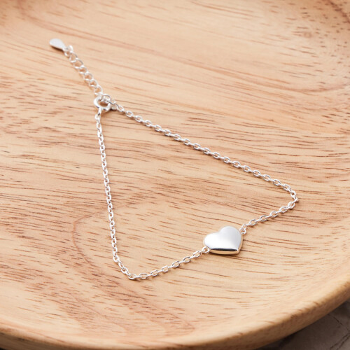 Philip Jones Jewellery Philip Jones Sterling Silver Heart Bracelet 2