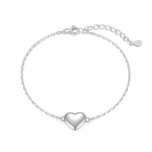 Philip Jones Jewellery Philip Jones Sterling Silver Heart Bracelet
