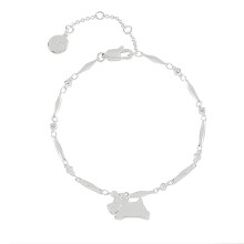 RADLEY Ladies Silver Plated Jumping Dog Charm Bracelet RYJ3229S