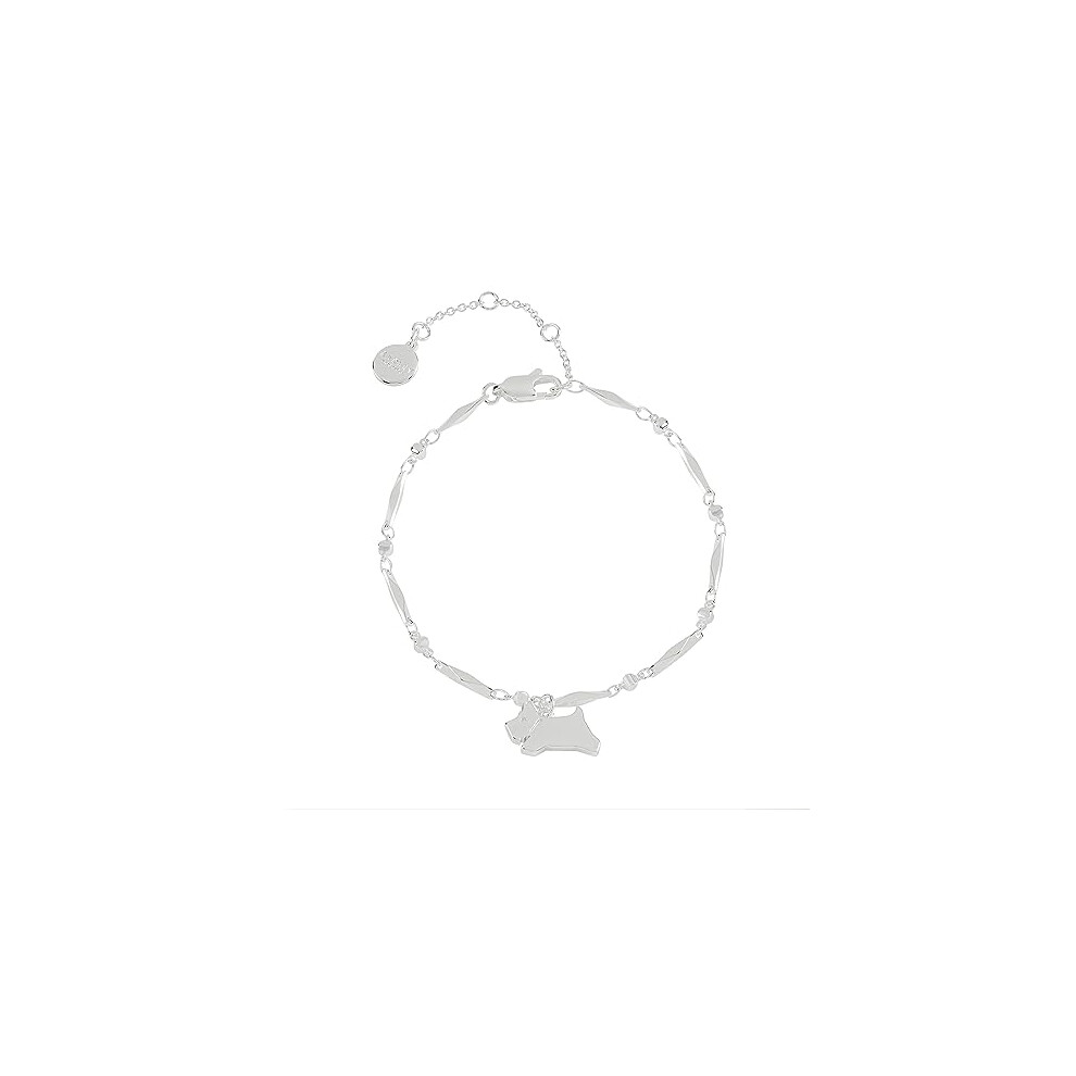 RADLEY Ladies Silver Plated Jumping Dog Charm Bracelet RYJ3229S