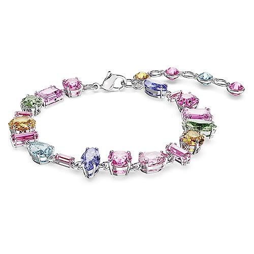 Swarovski Gema Bracelet, Multi-Coloured Crystals in a Rhodium Plated setting, from the Gema Collection