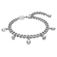 Swarovski Dextera Chunky Chain Bracelet, White Crystals in a Rhodium Plated Setting, from the Dextera Collection
