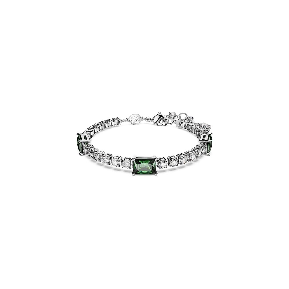 Swarovski Women's Matrix Green Mixed Cuts Tennis Rhodium Plated Bracelet 5666422 (M) - Image 2