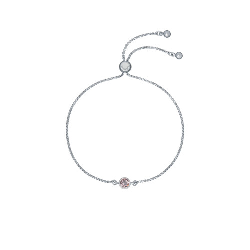 Ted Baker Ted Baker Sarsa Crystal Drawstring Bracelet (Silver Tone/Vintage Rose Crystal)