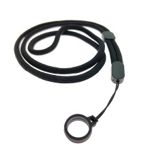 (Black) Portable Electronic Cigarette Silicone Ring Lanyard Hanging Ring Anti-drop Rope