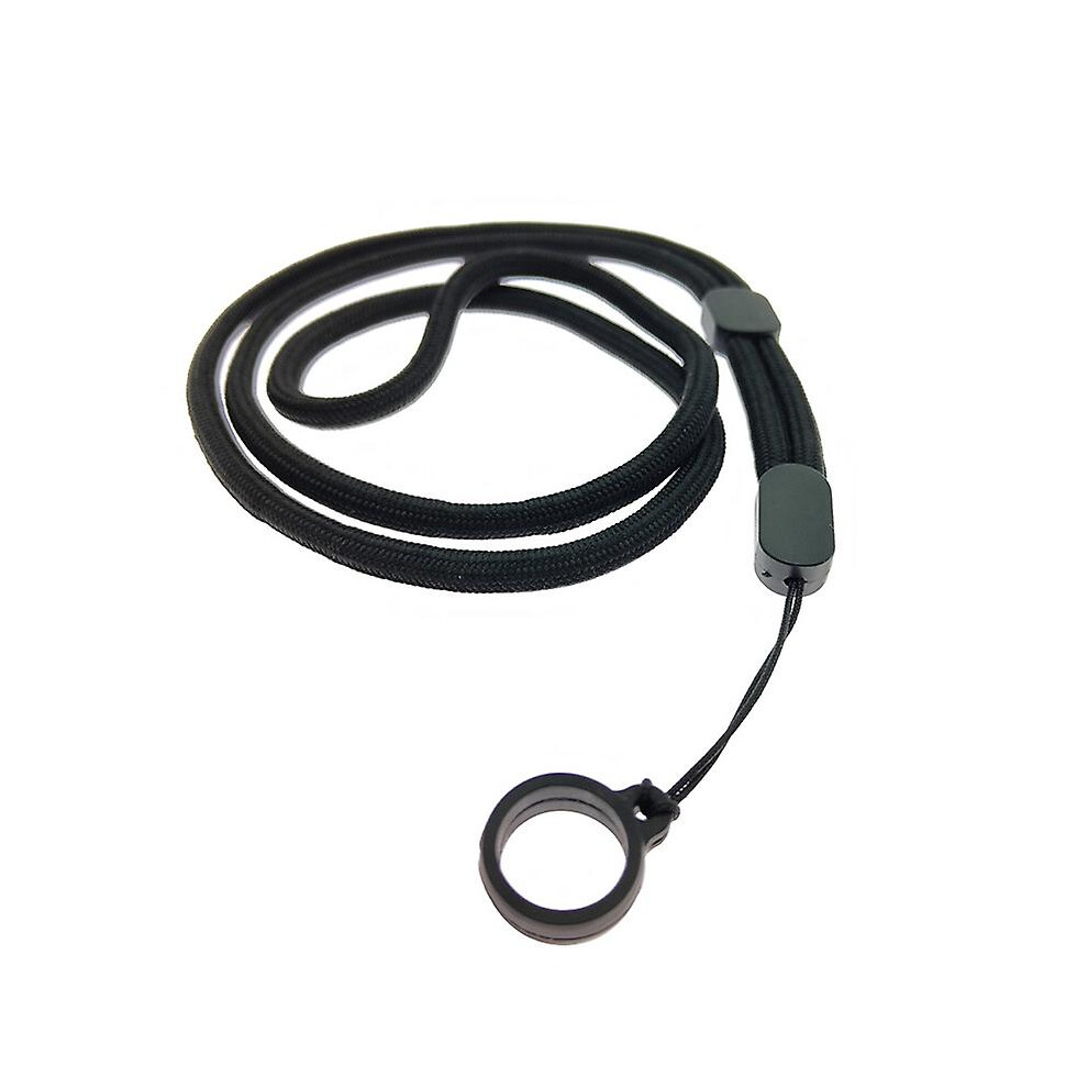 (Black) Portable Electronic Cigarette Silicone Ring Lanyard Hanging Ring Anti-drop Rope