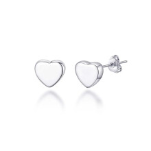 Philip Jones Sterling Silver Heart Earrings