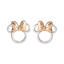 Minnie Mouse Silver and Rose Gold Earrings E901880TL