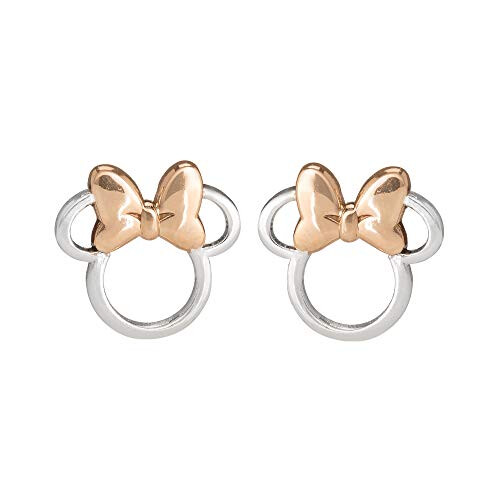 Minnie Mouse Minnie Mouse Silver and Rose Gold Earrings E901880TL