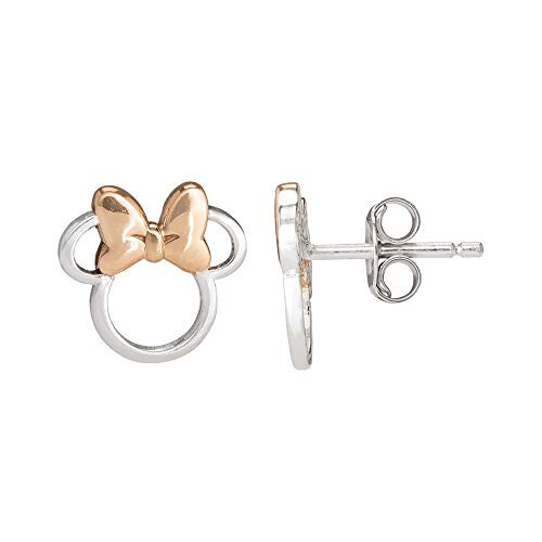 Minnie Mouse Minnie Mouse Silver and Rose Gold Earrings E901880TL 2