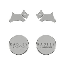 RADLEY London Ladies Silver Leaping Dog Twin Pack Stud Earrings RYJ1209S, One Size