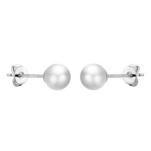 Philip Jones Sterling Silver White Shell Pearl Earrings