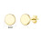 Philip Jones Jewellery Philip Jones Gold Plated Round Dot Stud Earrings 5