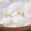 Philip Jones Jewellery Philip Jones Gold Plated Round Dot Stud Earrings 3