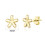 Philip Jones Jewellery Philip Jones Gold Plated Flower Stud Earrings 5