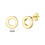 Philip Jones Jewellery Philip Jones Gold Plated Circle Stud Earrings 5