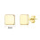 Philip Jones Jewellery Philip Jones Gold Plated Square Stud Earrings 5