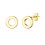 Philip Jones Jewellery Philip Jones Gold Plated Circle Stud Earrings 1