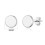 Philip Jones Jewellery Philip Jones Silver Plated Round Dot Stud Earrings 5