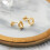 Philip Jones Jewellery Philip Jones Gold Plated Circle Stud Earrings 3