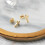 Philip Jones Jewellery Philip Jones Gold Plated Cross Stud Earrings 3