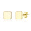 Philip Jones Jewellery Philip Jones Gold Plated Square Stud Earrings 1