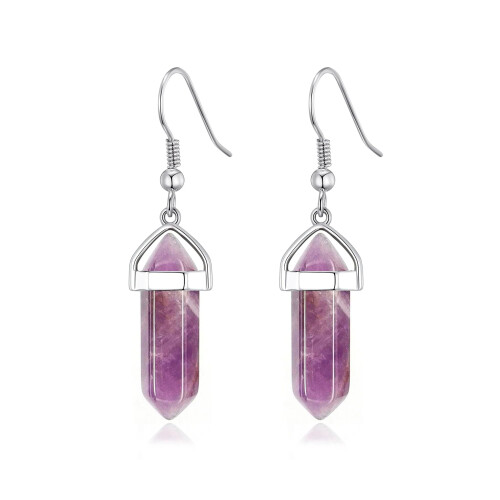 Philip Jones Jewellery Philip Jones Amethyst Gemstone Drop Earrings