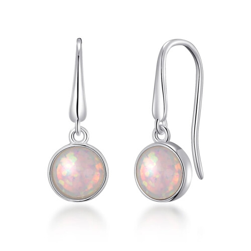 Philip Jones Jewellery Philip Jones Synthetic White Opal Drop Earrings