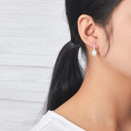 Philip Jones Jewellery Philip Jones Synthetic White Opal Drop Earrings 1