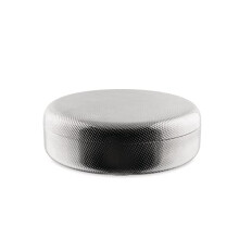 Alessi Extra Ordinary Texture JM01/23 T - Minimal Design Container, Lid in 18/10 Stainless Steel with Decoration, Embossed granulate, 23 cm