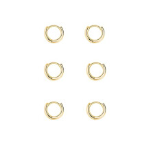 Hoop Earrings Silver 925 Hoop Earrings Gold Small Earrings Set for Women Girls 3 Pairs Men Huggies Hypoallergenic Small Hoop Earrings Set Dainty