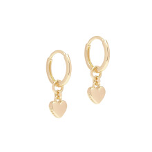 Ted Baker Harrye Tiny Heart Huggie Hoop Earrings For Women (Gold)