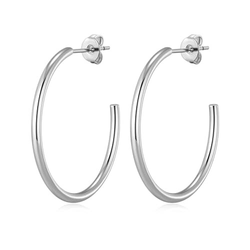 Philip Jones Jewellery Philip Jones Silver Plated Round Hoop Earrings