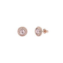 Ted Baker Soletia Solitaire Sparkle Crystal Stud Earrings For Women (Rose Gold Tone/Crystal)
