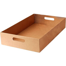 Bllu Eye 10 x Cardboard Trays Fruit Cans Drinks Boxes Brown Vegetable Herb Produce Storage Trays 16" x 10.5" x 4" (40x26x10)