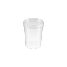 Crown Supplies Clear Takeaway Container with Tamper Evident Lid Sauce Pot 520ml - Box 380