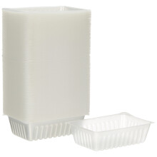 GUILLIN - CAISSIPACK BT750, 1 Lot de 250 Plateau Charcutière 700ml, Polystyrène, Transparent, 17,6 x 11,6 x 4,9 cm, Translucide