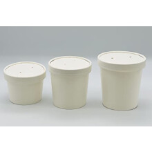 HOT BARGAINS 25 X 12oz Disposable Soup Containers with Lids Paper Soup Bowls Size (12oz) (Pack of 25)