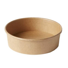 Thali Outlet - 300 x Small 16oz / 500ml Brown Kraft Salad Bowls Containers - Poke Takeaway Food